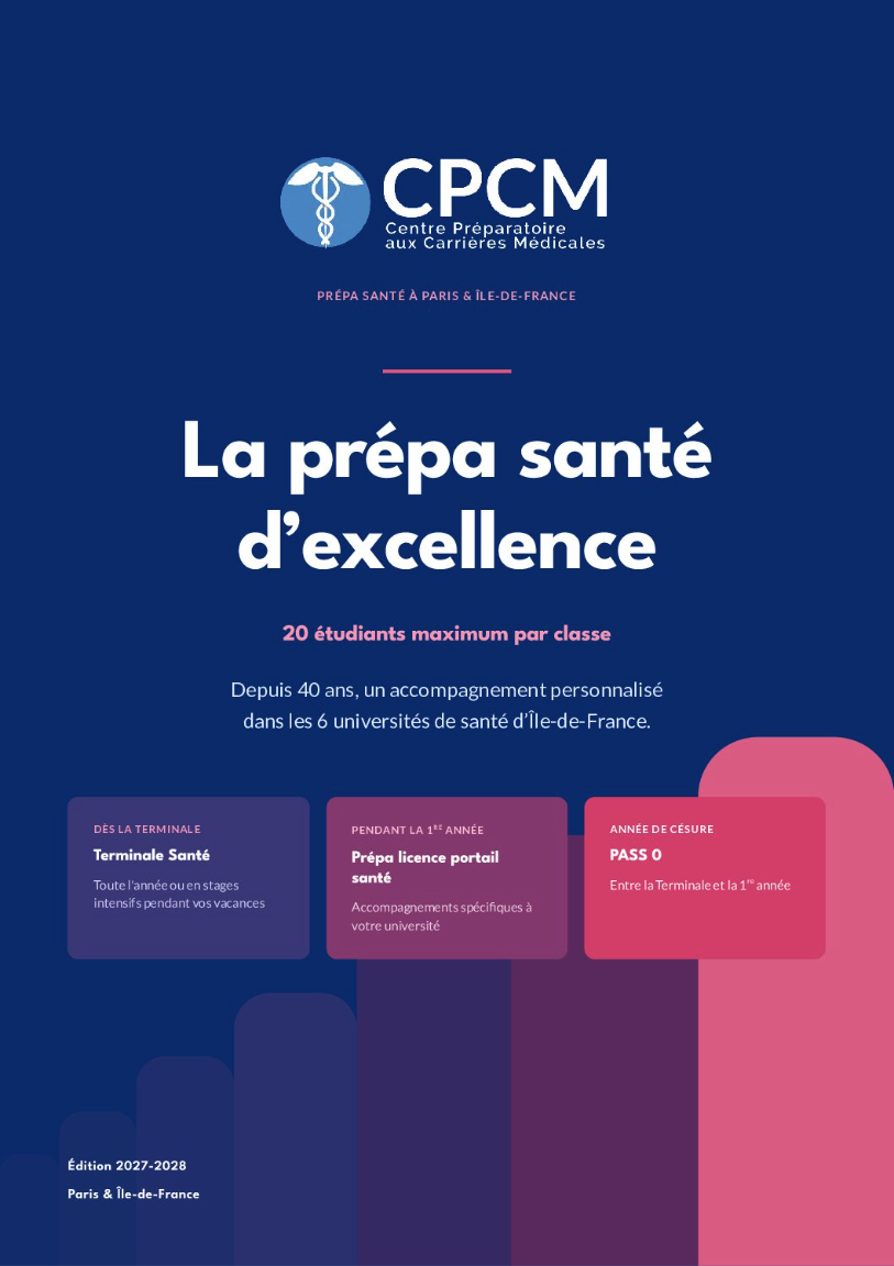 Couverture de la brochure Licence portail santé du CPCM, Réussir sa première année de santé