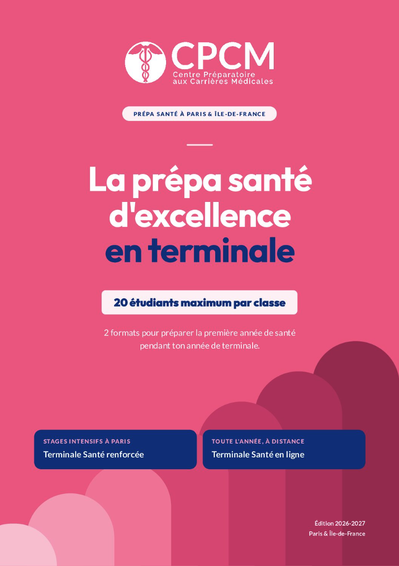 Couverture de la brochure Terminale Santé de la prépa CPCM